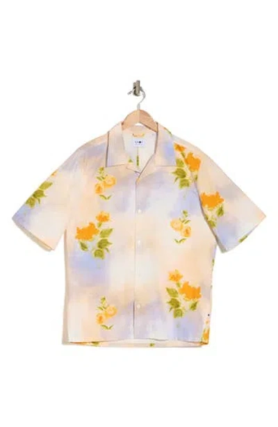 Nn07 Ole Short Sleeve Cotton & Lyocell Button-up Shirt In Multi Colour Print