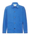 Nn07 1874 Ollie Organic Cotton Denim Button-up Overshirt In Blue