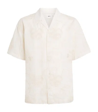 Nn07 Nn.07 Organic Cotton Embroidered Ben Shirt In White