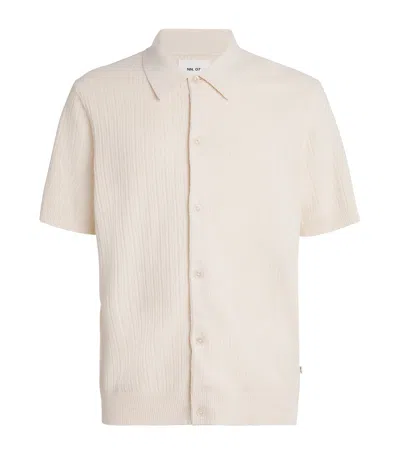 Nn07 Organic Cotton Nolan Button-up Polo Shirt In Neutral