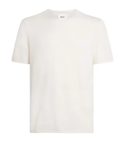 Nn07 Nn.07 Organic Cotton-cashmere Bari T-shirt In Ivory
