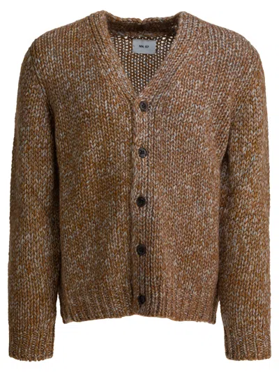 Nn07 Nn.07 "osky" Wool Blend Cardigan In Brown