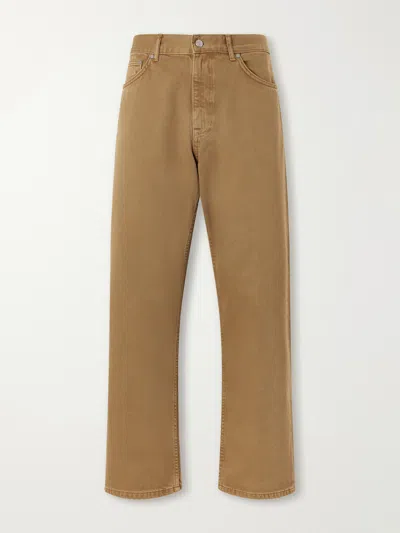 Nn07 Otis 1874 Straight-leg Organic Cotton-gabardine Trousers In Brown