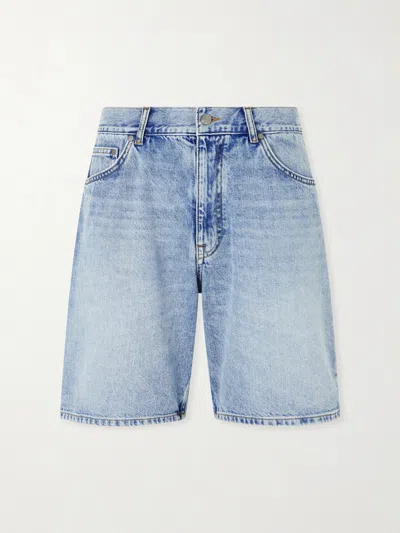 Nn07 Otis 1882 Straight-leg Organic Denim Shorts In Blue