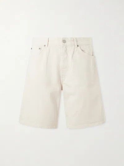Nn07 Otis Straight-leg Organic Denim Shorts In White