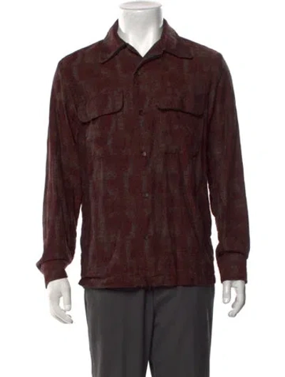 Pre-owned Nn07 Patterned Long Sleeve Shirt In Brown