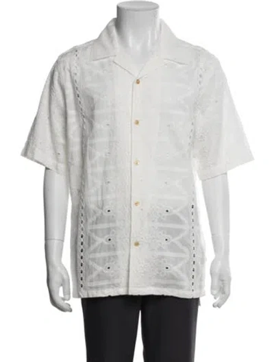 Pre-owned Nn07 Patterned Short Sleeve Shirt In White