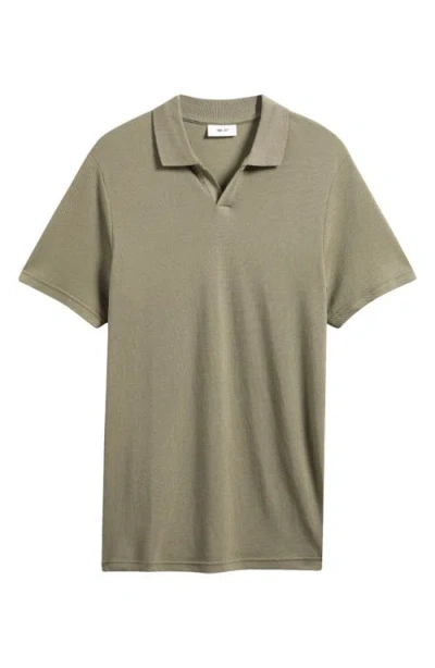 Nn07 Paul 3462 Johnny Collar Cotton & Lyocell Piqué Polo In Green