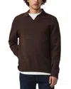 Nn07 Paul Long Sleeve Sweater Polo In Brown
