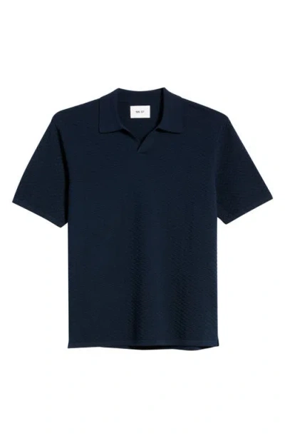 Nn07 Paul 3525 Slim-fit Organic Cotton Polo Shirt In Blue