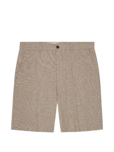 Nn07 Paw Melange-effect Shorts In Neutral