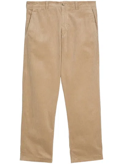 Nn07 Paw Mid-rise Tapered Trousers In Neutrals