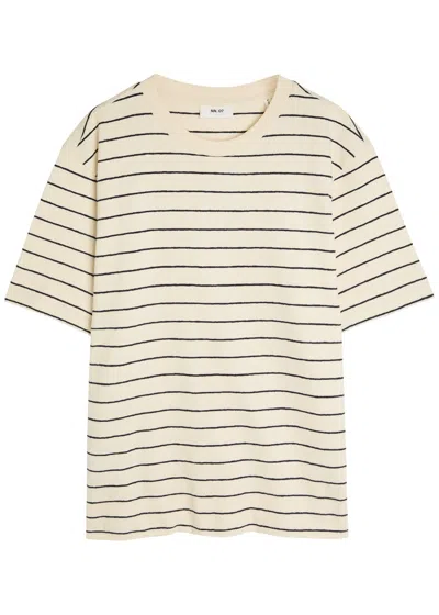Nn07 Pedro Striped-knit Cotton T-shirt In Multi