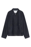 Nn07 Petrus Denim Zip Jacket Raw Indigo In Blue