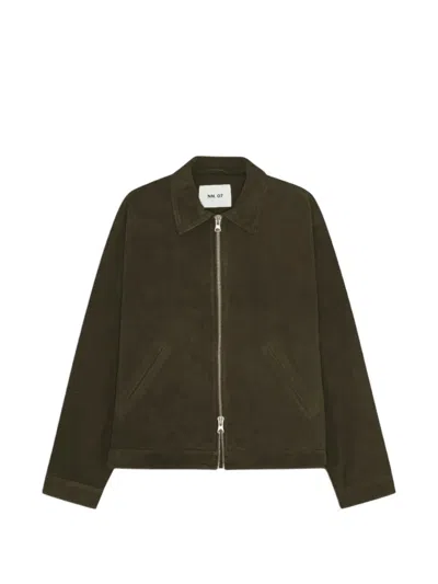 Nn07 Petrus Suede Jacket In Green