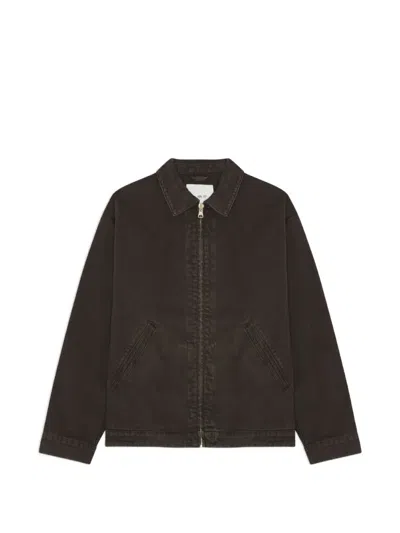 Nn07 Petrus 1874 Organic Denim Jacket In Burgundy