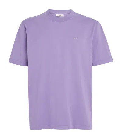 Nn07 Pima Cotton Logo Adam T-shirt In Purple