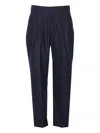 Nn07 Pinstripe-pattern Trousers In Blue