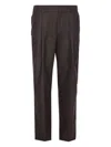 Nn07 Pinstripe-pattern Trousers In Brown