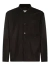 Nn07 Striped Shirt With Point Collar And Pocket In Black
