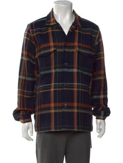 Pre-owned Nn07 Plaid Print Long Sleeve Shirt In Blue