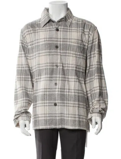 Pre-owned Nn07 Plaid Print Long Sleeve Shirt In Gray