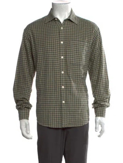 Pre-owned Nn07 Plaid Print Long Sleeve Shirt In Green