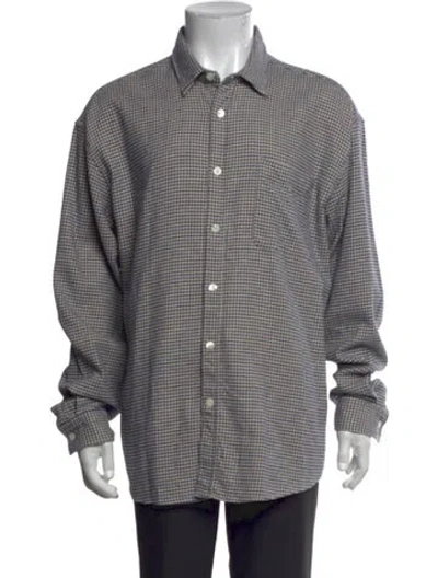 Pre-owned Nn07 Plaid Print Long Sleeve Shirt In Grey