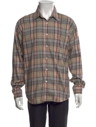 Pre-owned Nn07 Plaid Print Long Sleeve Shirt In Neutral