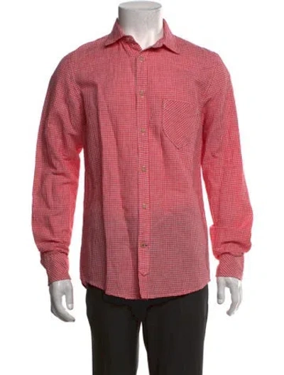 Pre-owned Nn07 Plaid Print Long Sleeve Shirt W/ Tags In Pink