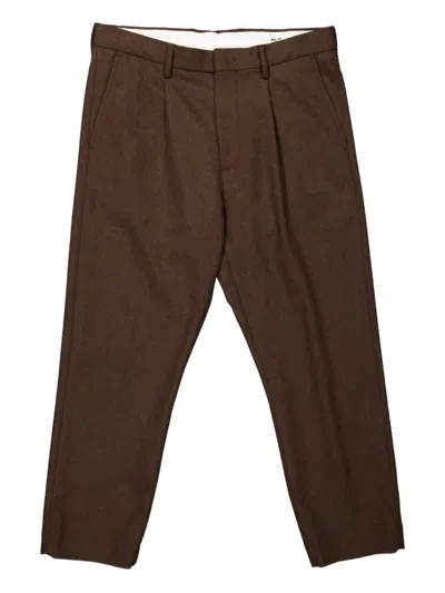 Nn07 Pleated Trousers In Brown