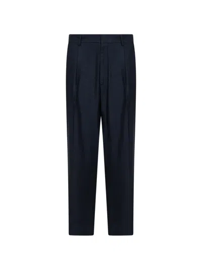 Nn07 Pleated-design Trousers In Blue