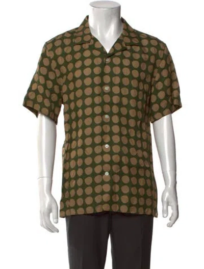 Pre-owned Nn07 Polka Dot Print Short Sleeve Shirt In Green