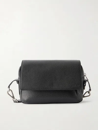 Nn07 Port Small Satchel 90023 Full-grain Leather Messenger Bag In Black