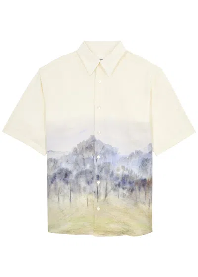 Nn07 Quinsy Landscape Shirt In White
