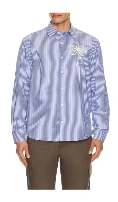 Nn07 Quinsy Shirt In Blue Stripe