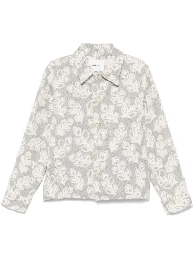 Nn07 Rahim 5247 Shirt Jacket In Black Melange