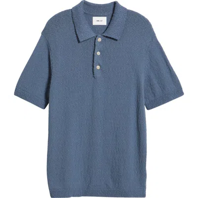 Nn07 Randy Jacquard Cotton Polo In Bering Sea
