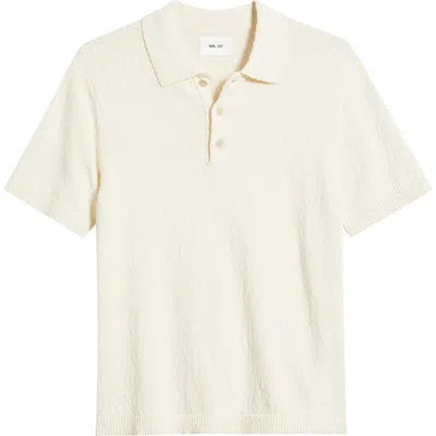 Nn07 Randy Jacquard Cotton Polo In Ecru