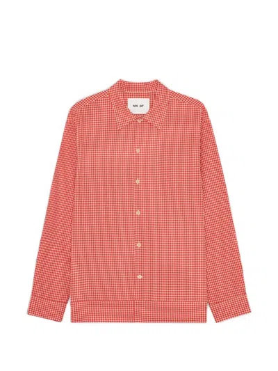 Nn07 Reed Gingham-check Shirt Jacket In Pink