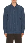 Nn07 Reed Stripe Overshirt Shacket In Multi