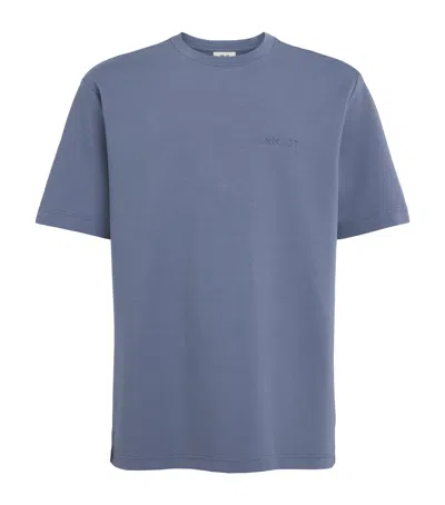 Nn07 Nn.07 Relaxed Logo Nat T-shirt In Blue