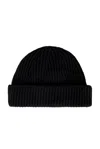 Nn07 Sailor 6650 Ribbed Wool-blend Beanie In Black