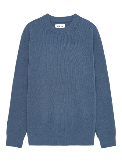 Nn07 Ribbed Crew-neck Sweater In Blue