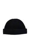Nn07 Sailor 6650 Ribbed Wool-blend Beanie In Black