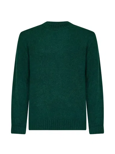 Nn07 Ribbed-trim Sweater In 그린