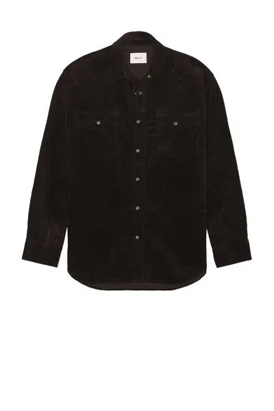 Nn07 Ricky Cord Shirt In Brown