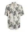 Nn07 Freddy 5971 Abstract Floral Short Sleeve Modal Blend Button-up Shirt