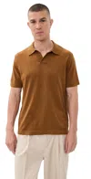Nn07 Ryan Linen Polo Cinnamon In Multi