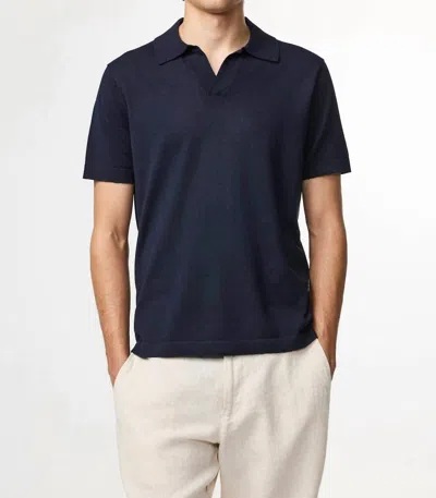 Nn07 Ryan Short Sleeve Polo In Navy Blue